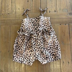 Janie and jack leopard short romper